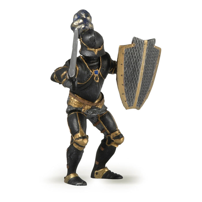PAPO Fantasy World Knight in Black Armour Toy Figure, Black/Gold (39275)