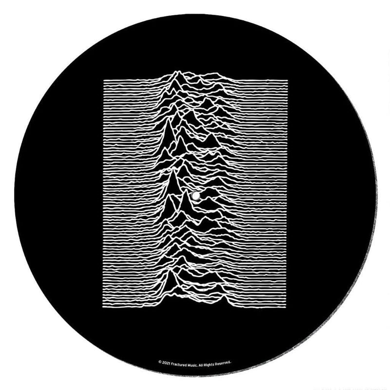 Joy Division Turntable Record Slip Mat for Mixing, DJ Scratching and Home Listening (Unknown Pleasures Design) - Official Merchandise