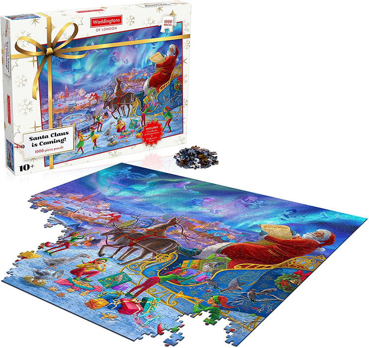 Winning Moves WM01768-ML1-6 Christmas 2021 1000 Piece Jigsaw Puzzle Game, Multi