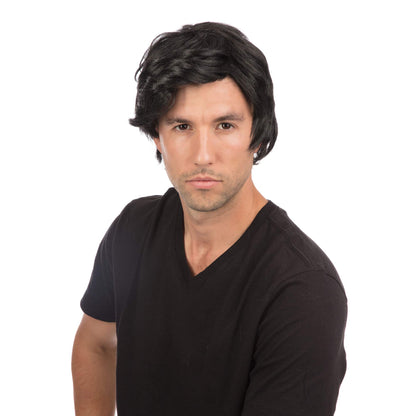 Bristol Novelty BW465 Wig Side Parting Black | for Men Man's