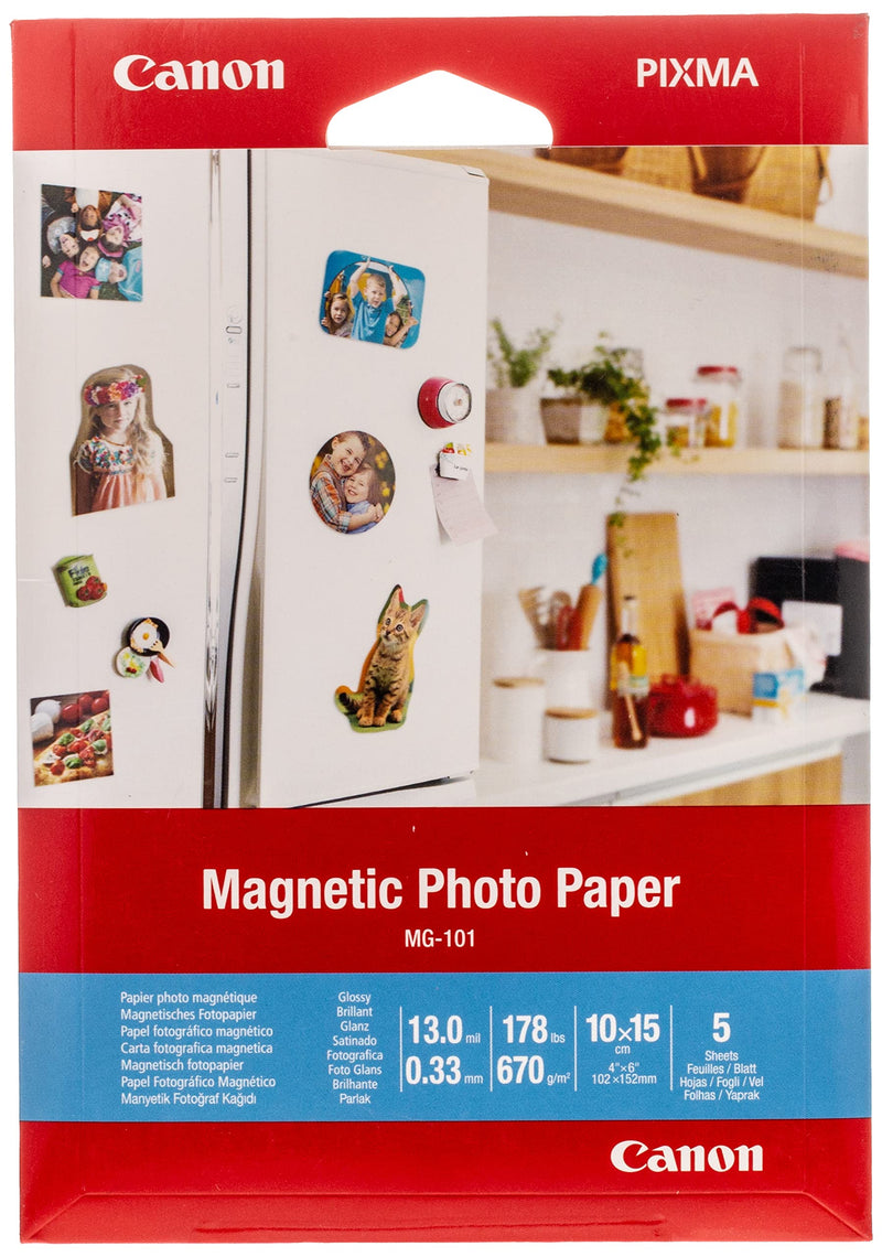 Canon 3634C002 - Papel fotográfico (Blanco, A4, 5 hojas, PIXMA iP110 wb PIXMA E204 PIXMA G2501 PIXMA MG2550S PIXMA MG6650