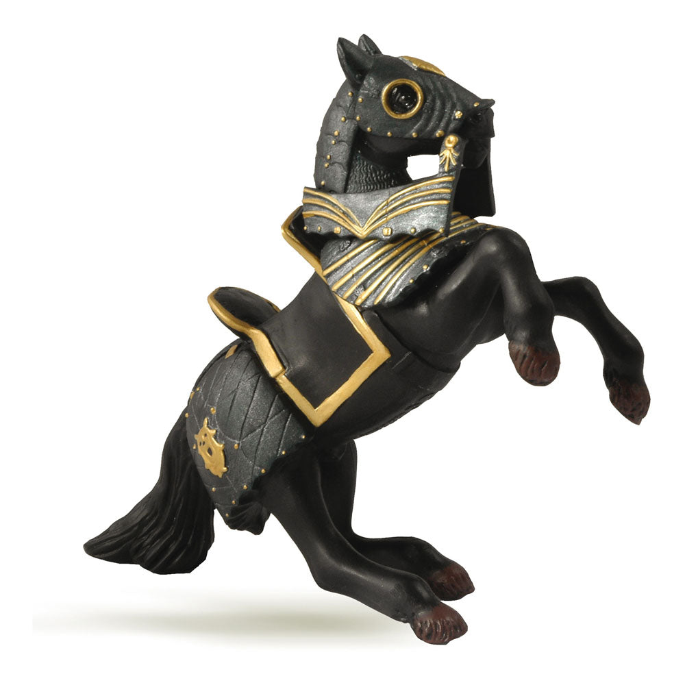 PAPO Fantasy World Horse in Black Armour Toy Figure, Black/Gold (39276)