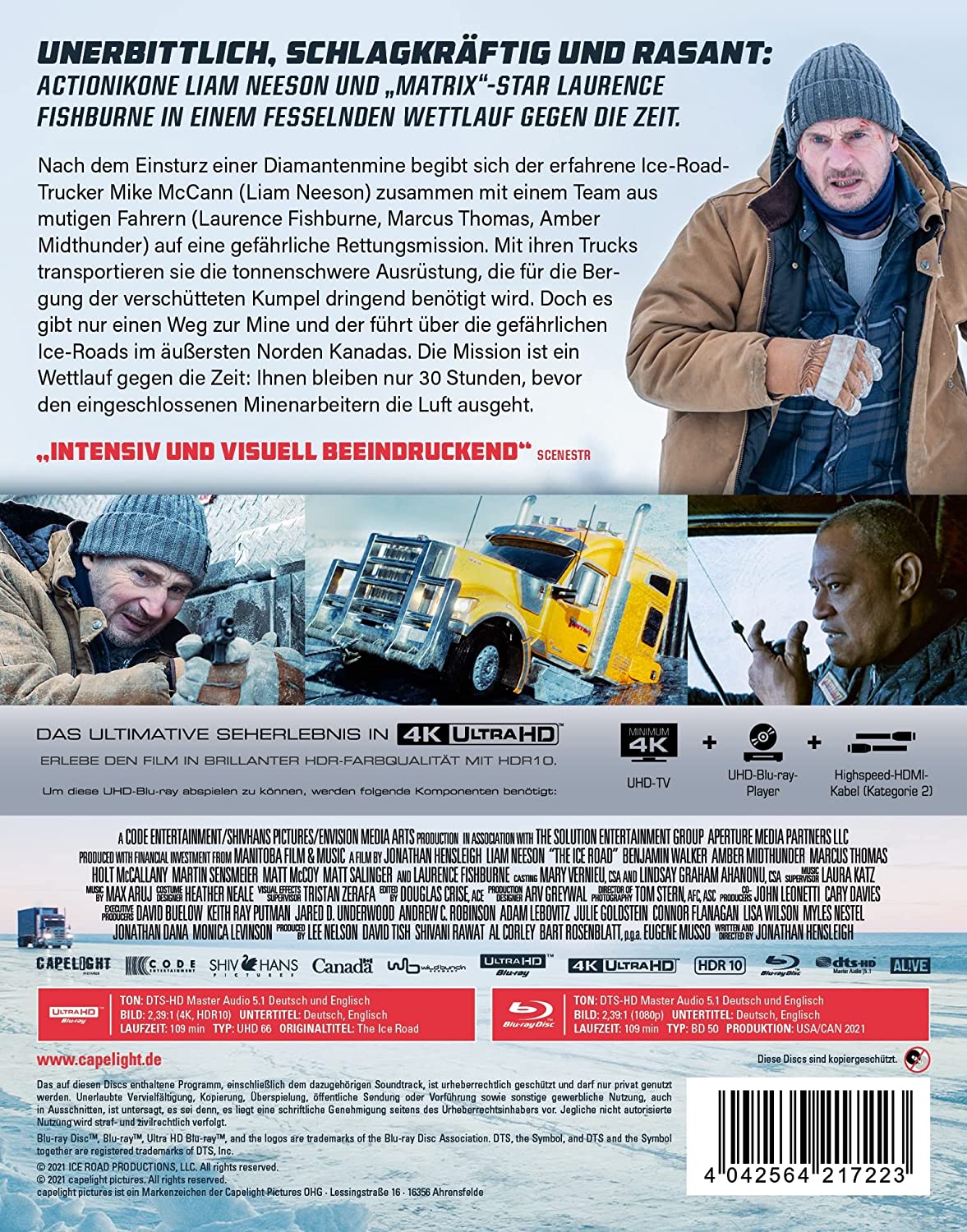 The Ice Road - 2-Disc Limited Steelbook (Deutsch/OV) (4K Ultra-HD/Ultra-HD-Blu-ray + Blu-ray