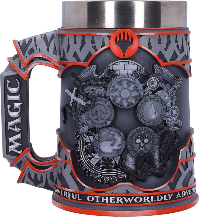 Nemesis Now Magic The Gathering Five Colour Wheel Tankard, Resin, Grey, 1 Count (Pack of 1)