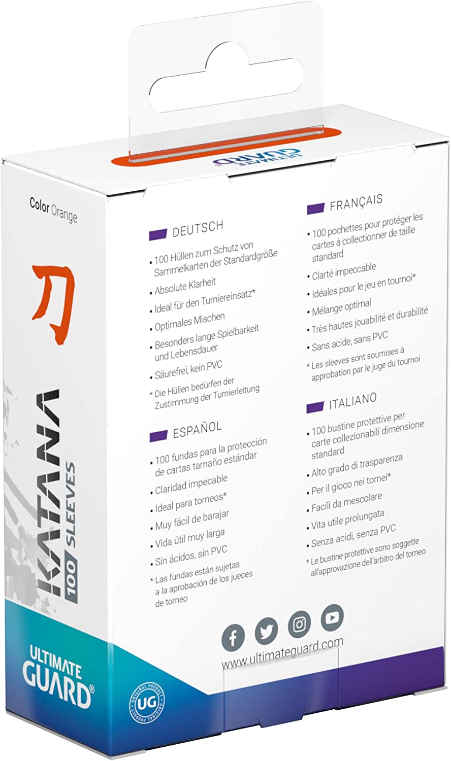 Ultimate Guard UGD010898 Katana Sleeves Standard Size Orange (100) Trading Card Game