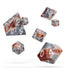 Oakie Doakie Dice RPG Set Gemidice - Silver-Rust (7) 104 mm x 79 mm x 36 mm Silver-rust