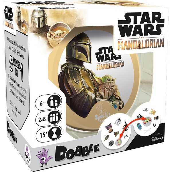 Asmodee , Dobble Star Wars Mandalorian, Card Game, Ages 6+, 2-8 Players, 15 Minutes Playing Time