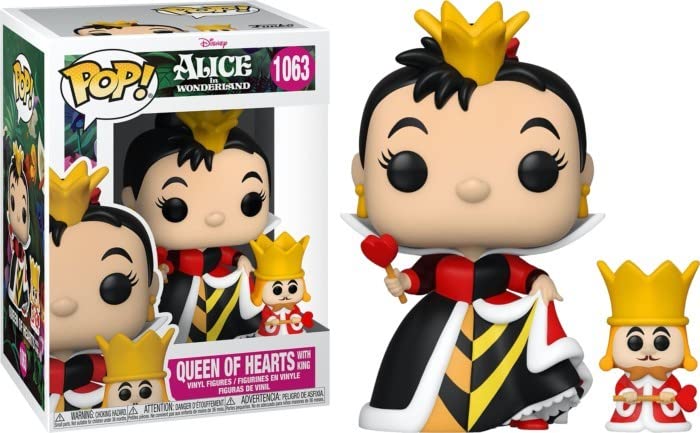 Funko POP! and Buddy Disney: Alice 70th– Queen Of Hearts With King - Alice In Wonderland - Collectable Vinyl Figure - Gift Idea - Official Merchandise - Toys for Kids & Adults - Movies Fans