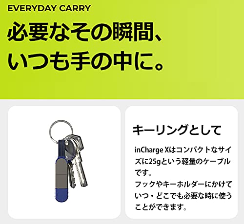 Rolling Square inCharge X 6-In-1 Charge and Data Cable, Lava Black