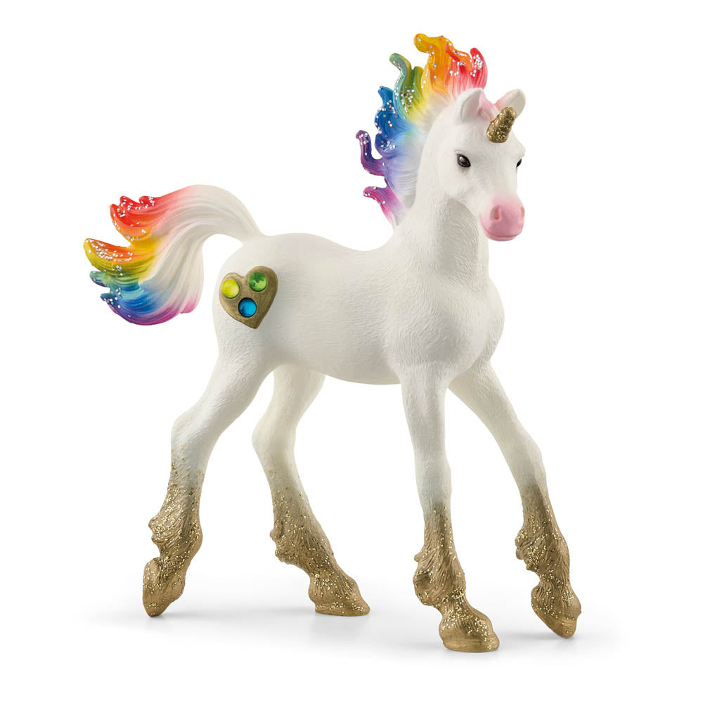 schleich 70727 Regenbogeneinhorn, Fohlen, für Kinder ab 5-12 Jahren, BAYALA - Spielfigur