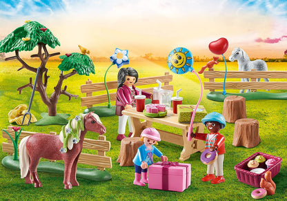 PLAYMOBIL Country 70997 Kindergeburtstag auf dem Ponyhof, Spielzeug für Kinder ab 4 Jahren Single