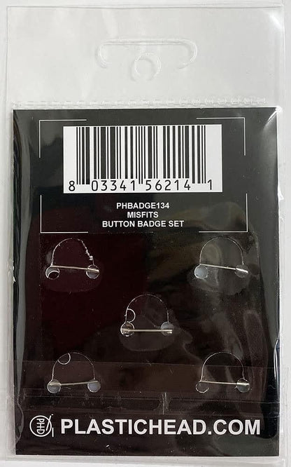 Misfits Button Badge Band Logo Official Set Of 5 One Size