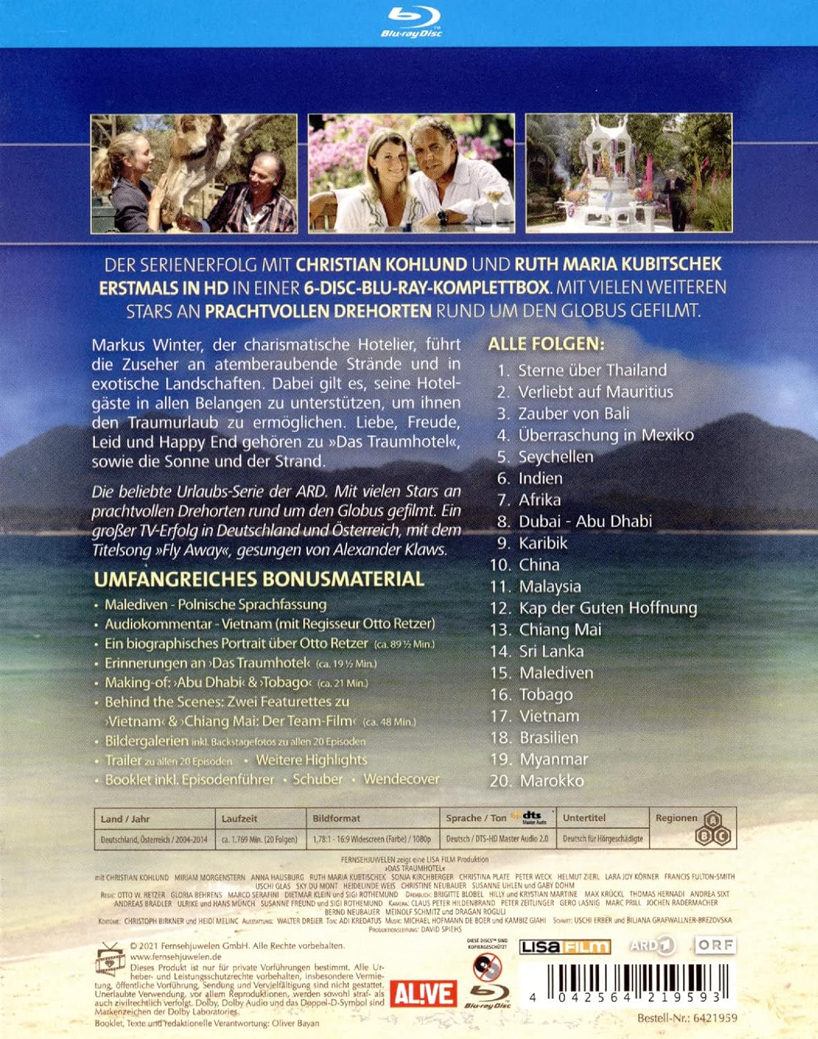 Das Traumhotel - Die komplette Serie in HD (Alle 20 Folgen) (Fernsehjuwelen) (6 Blu-rays