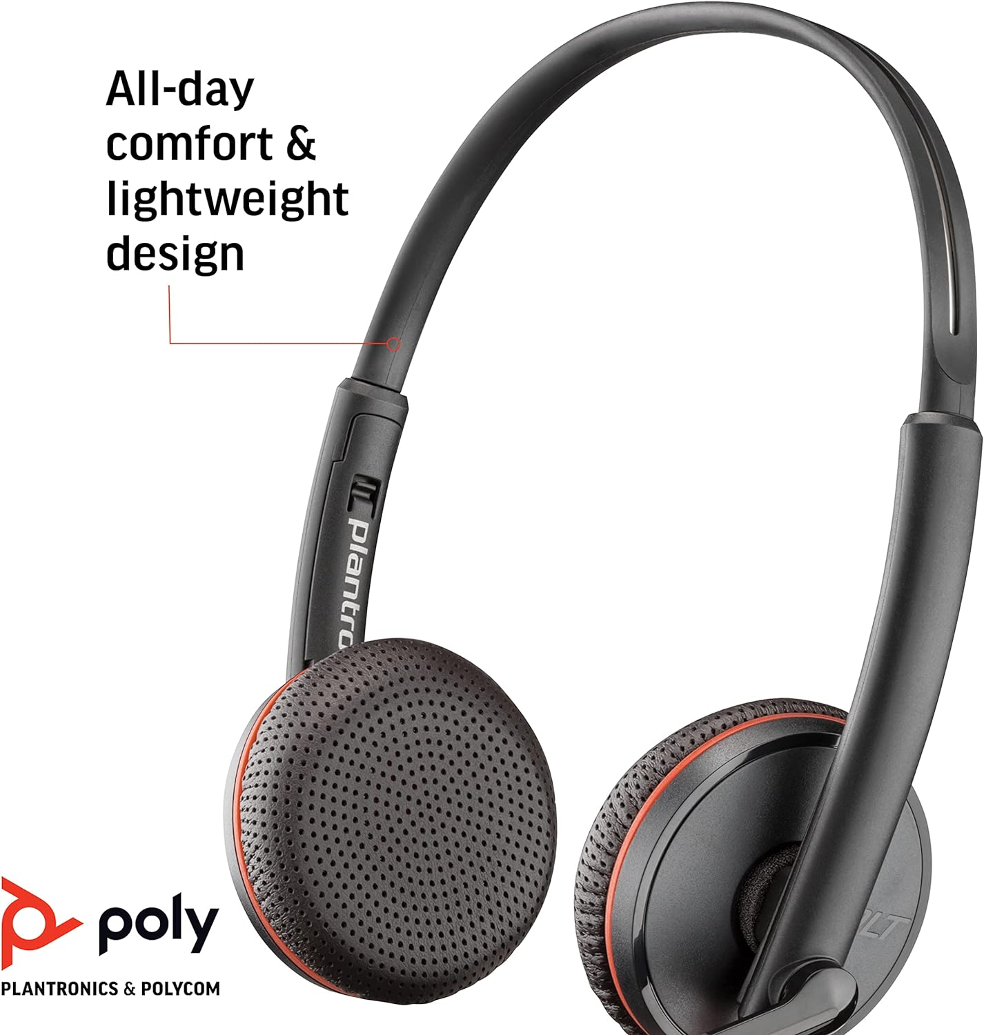 Plantronics - Blackwire 3225 - Wired Dual-Ear (Stereo) Headset with Boom Mic - USB-C to connect to your Mobile, PC or Mac Stereo USB-C & AUX