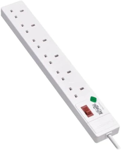 6-Outlet Surge Protector British Bs1363A Plug 220-250V Ac