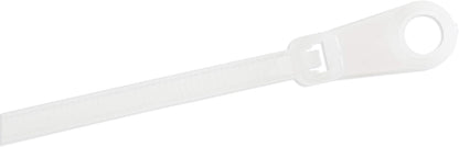 StarTech.com 4"(10cm) Cable Ties with Mounting Hole - 1/16"(2mm) wide, 7/8"(24mm) Bundle Dia. 18lb(8kg) Tensile Strength, Nylon 66 Self Locking Ties w/Screw Hole, UL Listed, 100 Pack(CBMZTS10N4