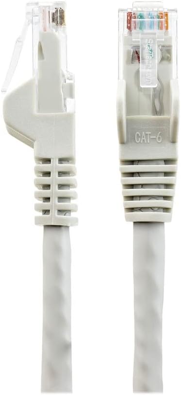 StarTech.com 5m CAT6 Ethernet Cable - LSZH (Low Smoke Zero Halogen) - 10 Gigabit 650MHz 100W PoE RJ45 UTP Network Patch Cord Snagless with Strain Relief - Grey, CAT 6, ETL Verified (N6LPATCH5MGR