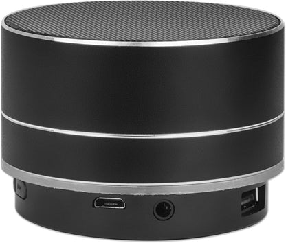 Metallic Bluetooth Speaker- Microphone Micro Sd Black