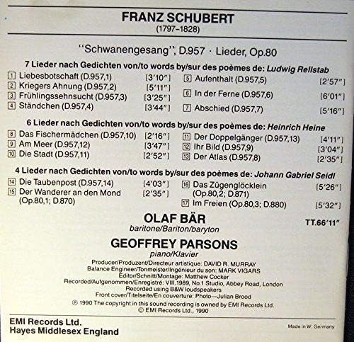 Schubert - Schwanengesang