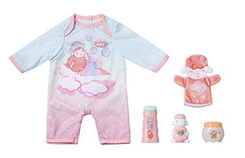 Zapf Creation Baby Annabell Baby Care Toy Set for 43 cm Doll - Easy for Small Hands, Creative Play Promotes Empathy & Social Skills, For Toddlers 3 years & Up - Includes a Romper, Face Mitt, & More