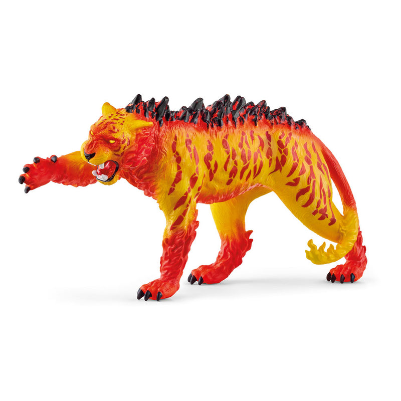 schleich ELDRADOR CREATURES 70148 Lavatiger - Realistische Mythische Fantasy Monster Actionfigur, Gefährlicher Tiger mit Wildem Fell, Eldrador Figuren ab 7 Jahren