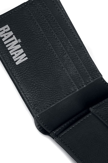 BATMAN Men's Logo Bifold Wallet Bi-Fold, Black, Standard Standard Black