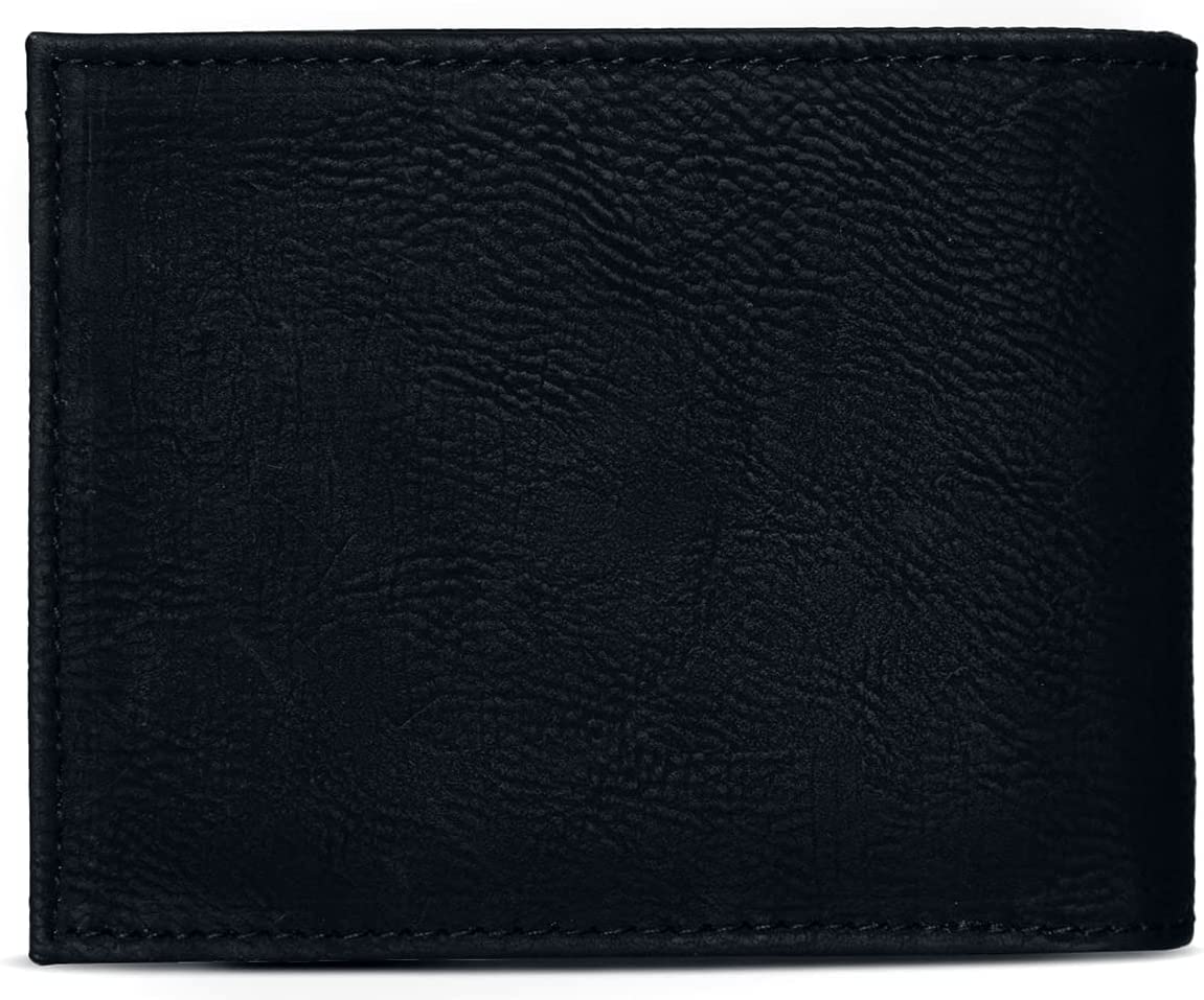 BATMAN Men's Logo Bifold Wallet Bi-Fold, Black, Standard Standard Black