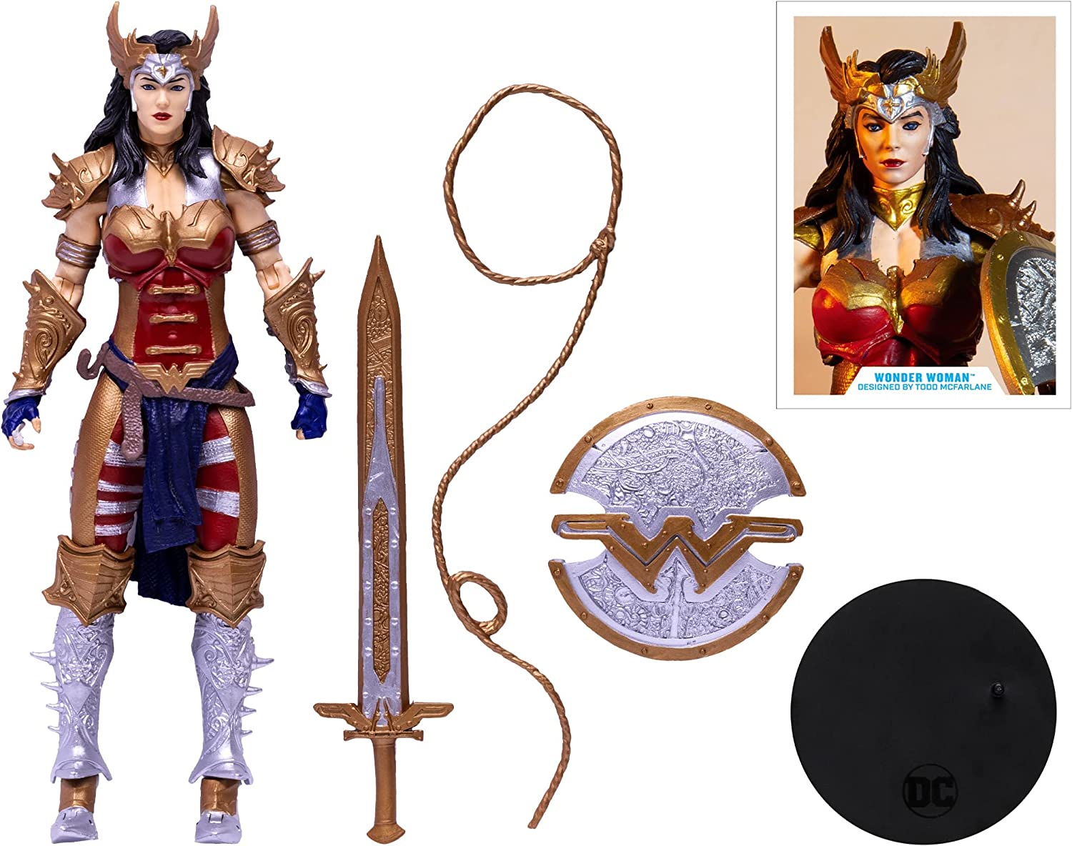 McFarlane Figura de Acción DC Multiverse Wonder Woman diseñada por Todd (Gold Label