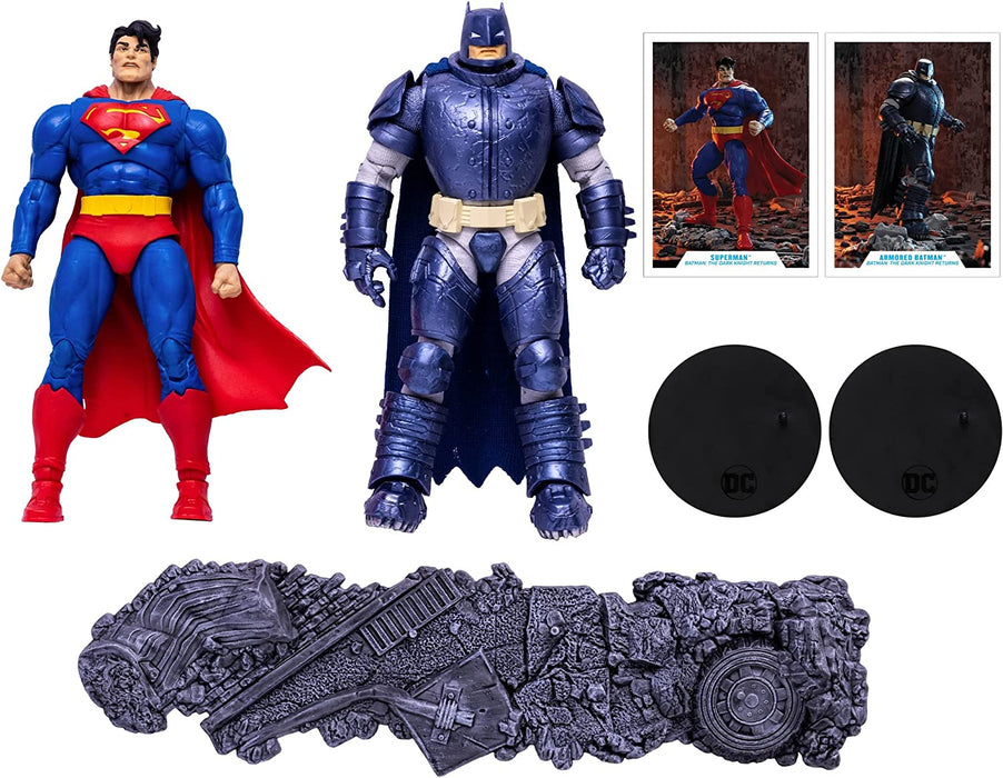 McFarlane TM15457, Figura de Accion Multipack, DC Superman vs Batman, Dark Knight Returns, Multicolor