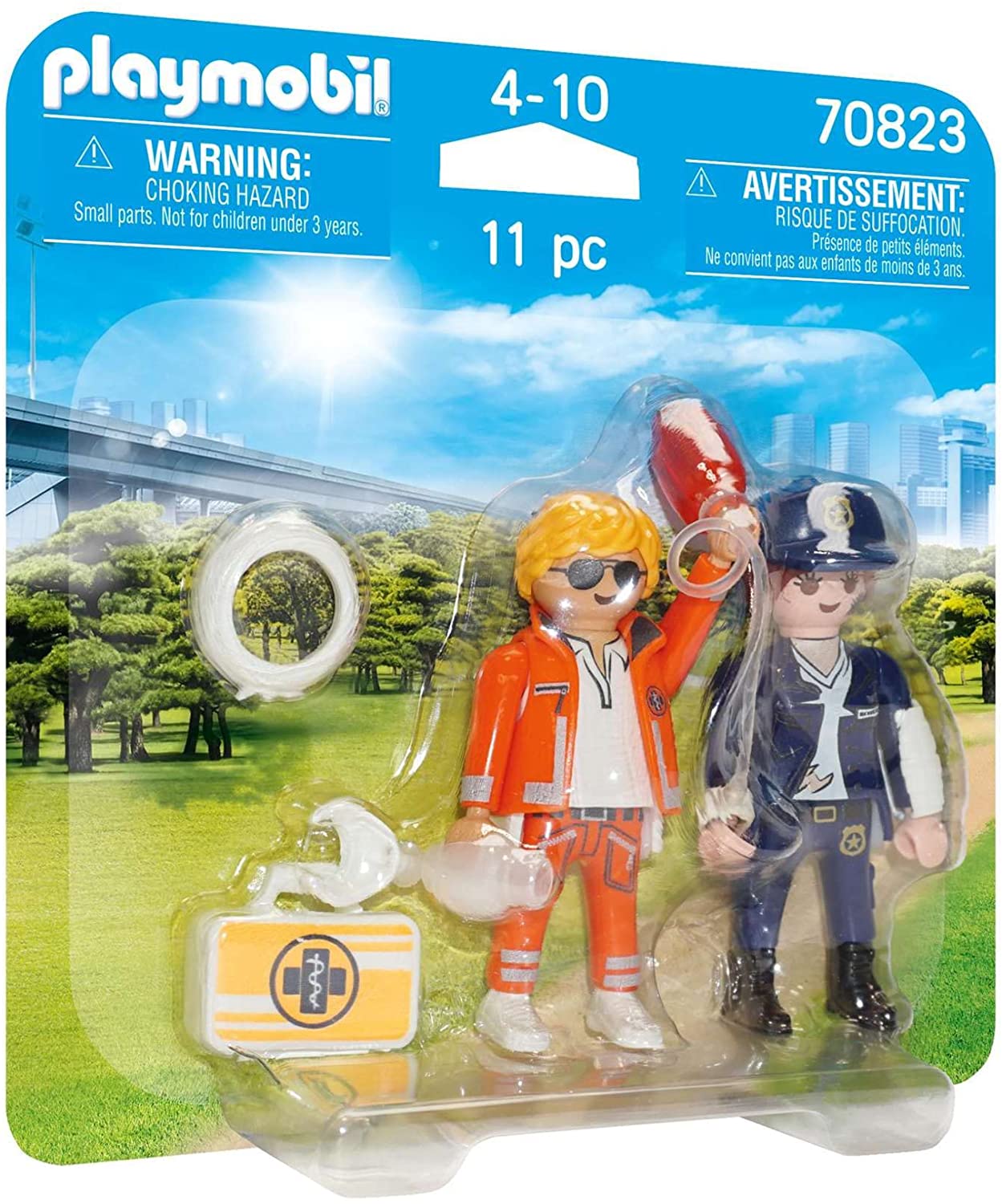 Playmobil 70823 Emergency Doctor/Policeman, Multicoloured, One Size