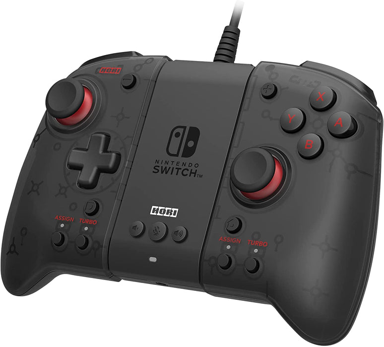 HORI Split Pad Pro Attachment Set - Ergonomic Controller for Handheld Mode & Wired Controller - Officially Licensed By Nintendo - Nintendo Switch;
