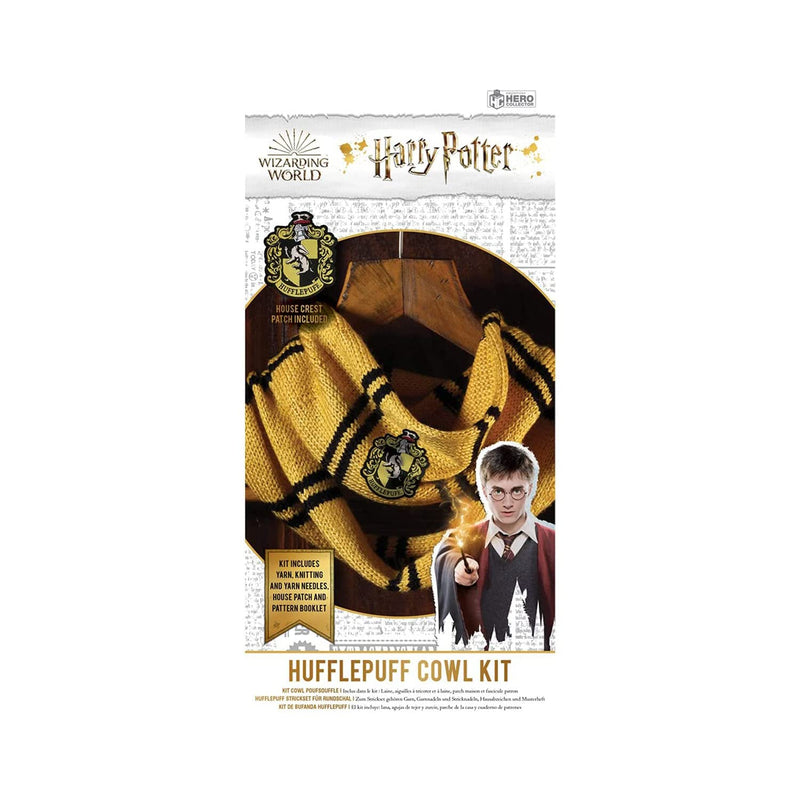Harry Potter Knitting Set Loop Scarf - Hufflepuff Design