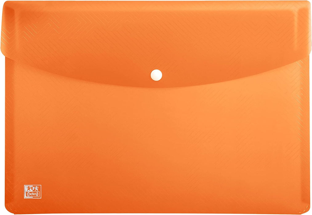 Oxford URBAN Carpeta Sobre portafolios con broche, A4, Plástico rígido translúcido, Paquete de 5 unidades