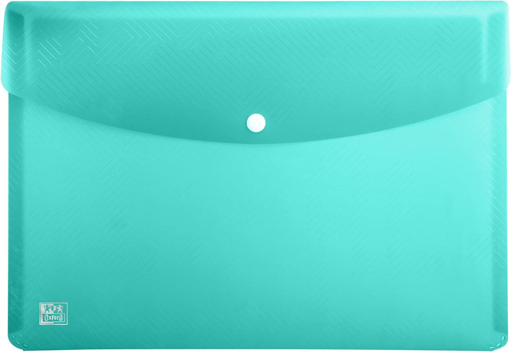 Oxford URBAN Carpeta Sobre portafolios con broche, A4, Plástico rígido translúcido, Paquete de 5 unidades