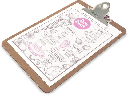 Rapesco 1402 Heavy Duty Hardboard Clipboard, A5, Brown