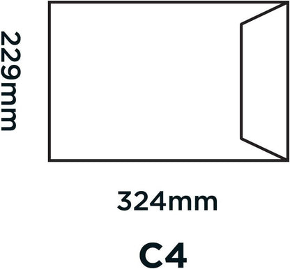 Blake Purely Everyday C4 324 x 229 mm 90 gsm Gummed Pocket Envelopes (13854/25 PR) Manilla