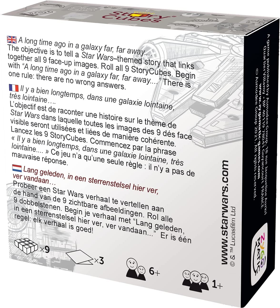 enigma distribution benelux b.v. Rory's Story Cubes Star Wars NL/FR - Dice Game - Special Star Wars Edition - For Star Wars fans