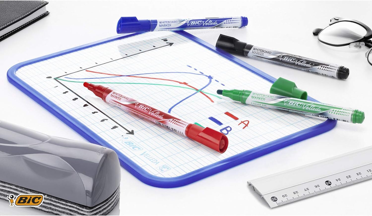 BIC Velleda Dry Wipe White Board 44 x 55cm Double-sided board