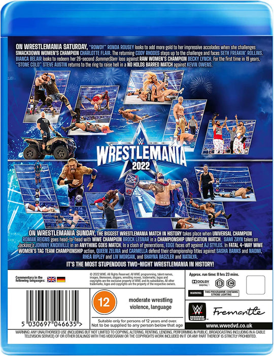 WWE: WrestleMania 38 Blu-Ray