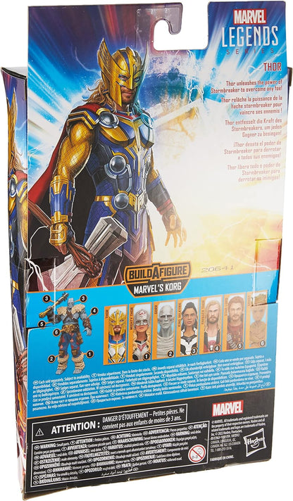 Marvel Legends Series Thor: Love and Thunder Thor Action Figure 6-inch Collectible Toy, 3 Accessories