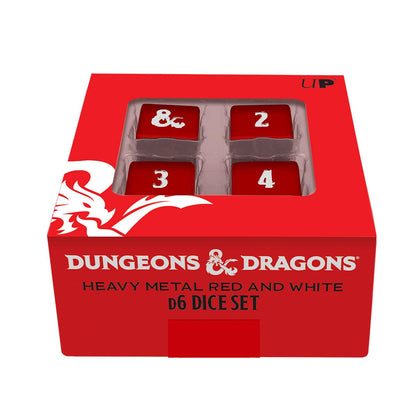 Dungeons & Dragons: Heavy Metal Red And White D20 Dice Set
