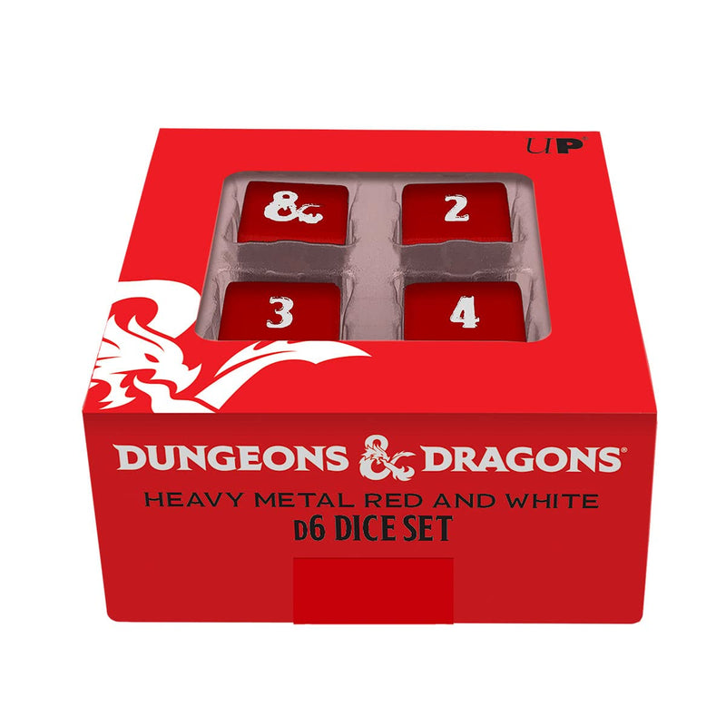 Dungeons & Dragons: Heavy Metal Red And White D20 Dice Set