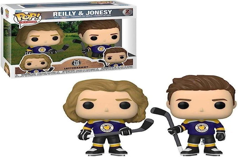 Funko Letterkenny pack 2 POP! TV Vinyl figurines Reilly & Jonesy in Jerseys 5 cm, Black/White
