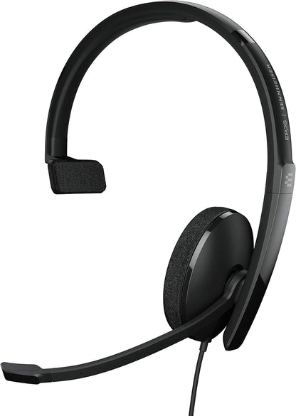 EPOS | Sennheiser Adapt 130 USB II (1000913) - Wired, Single-Sided, UC Optimized Headset with USB Connectivity - Superior Sound - Enhanced Comfort, Call Control - Black