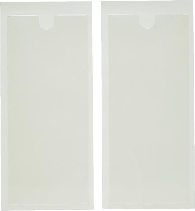 Djois made by 3L 10345- Sachet de 6 Porte-étiquettes adhésifs 3L - 62 x 150 mm - étiquettes pour classeurs, corbeilles à courrier, étiquettes tiroirs, étagères, Inclus bristol (Lot de 6 pcs