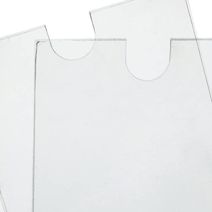 Djois made by 3L 10345- Sachet de 6 Porte-étiquettes adhésifs 3L - 62 x 150 mm - étiquettes pour classeurs, corbeilles à courrier, étiquettes tiroirs, étagères, Inclus bristol (Lot de 6 pcs