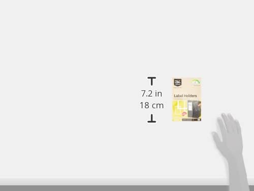 Djois made by 3L 10345- Sachet de 6 Porte-étiquettes adhésifs 3L - 62 x 150 mm - étiquettes pour classeurs, corbeilles à courrier, étiquettes tiroirs, étagères, Inclus bristol (Lot de 6 pcs