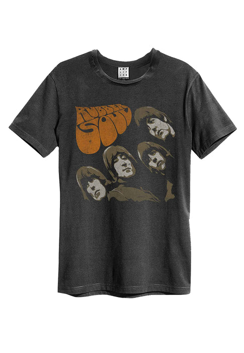 Amplified Unisex Adult Rubber Soul The Beatles T-Shirt (S) (Charcoal)