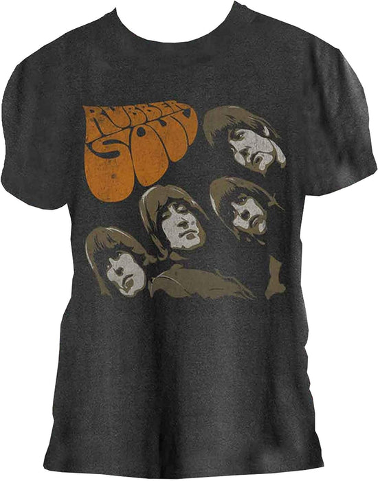 Amplified Unisex Adult Rubber Soul The Beatles T-Shirt (S) (Charcoal)