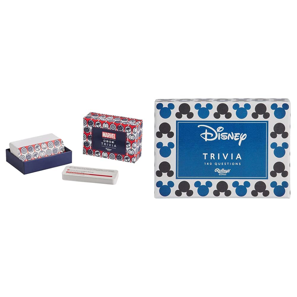 Marvel Trivia Game & DSY002 Disney All Other Trivia Quiz Game, Multi + Disney All Other Trivia Quiz Game